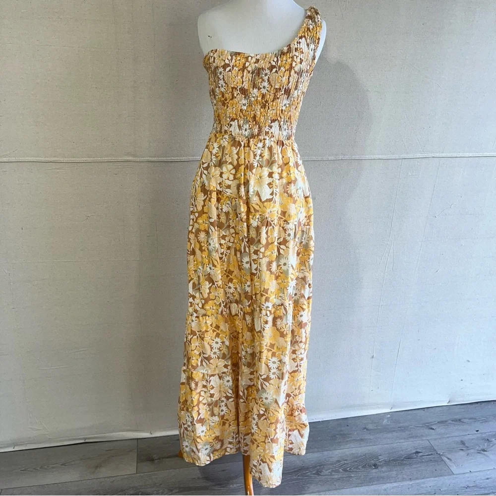 Charlie Holiday Pamela Maxi Dress anthro yellow floral - Picture 5 of 12